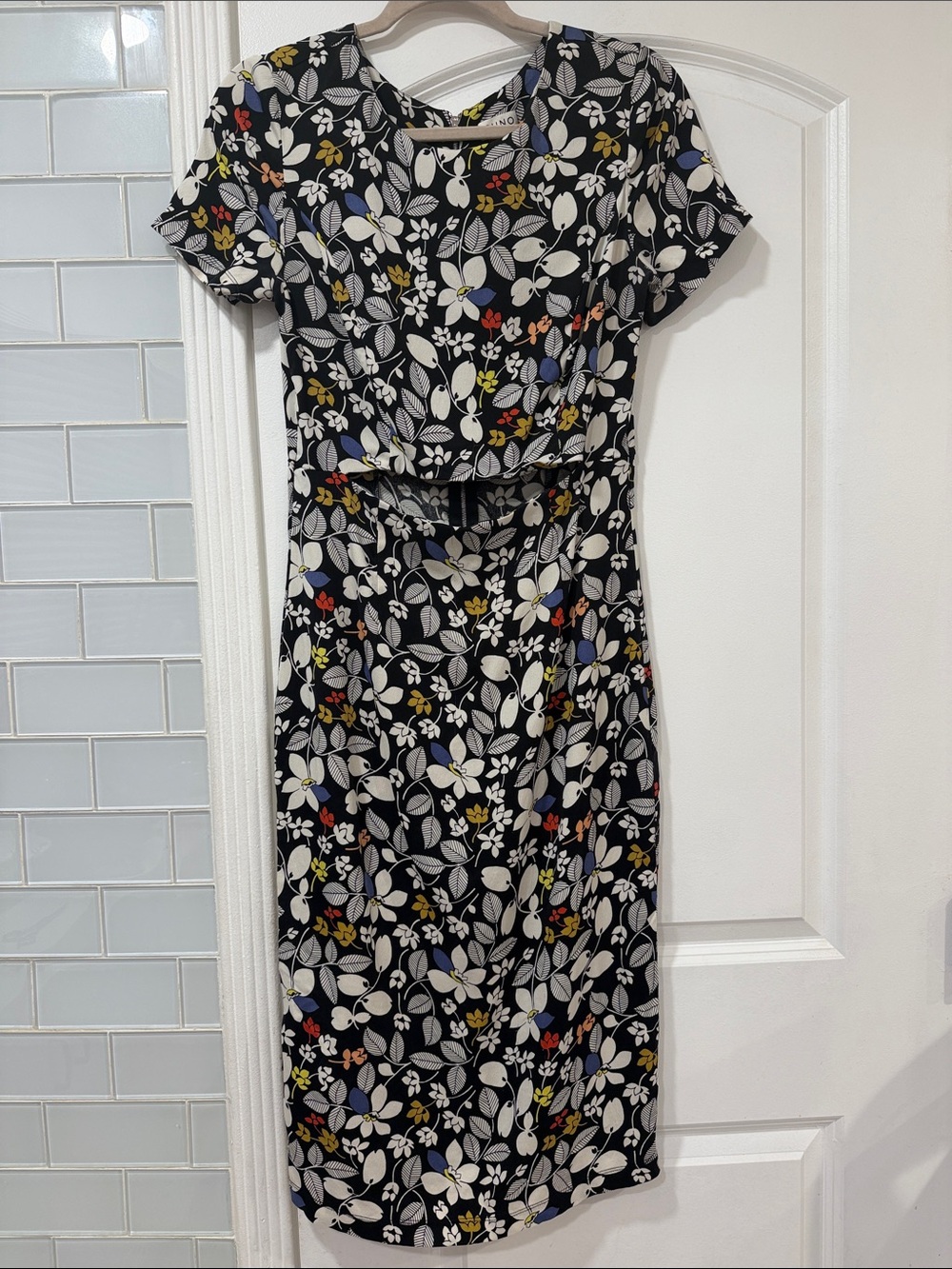 SUNO Floral Print Midi Dress – Size 8